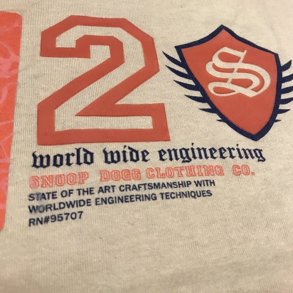 Y2K Snoop Doggy Dog Clothing Worldwide Engineering Tan T-Shirt Sz 2XL - Picture 5 of 10